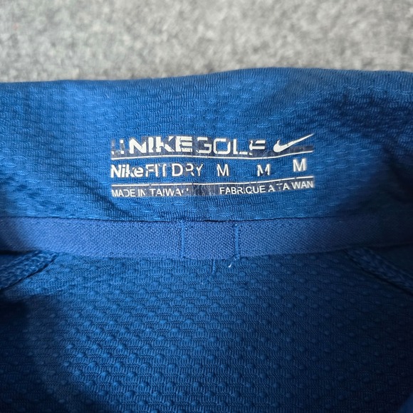 Nike Golf Dri-FIT Polo Shirt Royal Blue Short Sleeve Men's Medium - Picture 4 of 15